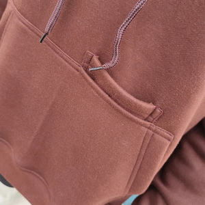 Sudadera con Capucha de Forro Polar para Hombre Silver Sea, Corte Regular, Casual, Otoño, Marrón, con Bolsillo Frontal Estampado - Product Image 6