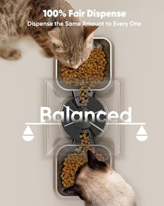 Comedero Automático para 2 Gatos, Dispensador de Comida Automático de 20 Tazas/5L para Mascotas Pequeñas en Interiores, Comedero Temporizado para Comida Seca - Product Image 3