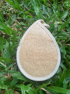 Éponge de bain en loofah naturelle séchée, forme goutte d'eau, exfoliant corporel entièrement naturel pour adultes, style simple, biodégradable, zéro déchet - Product Image 5
