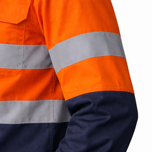 Camisa de Trabajo Personalizada Wida Sports, Industrial, de Seguridad, Alta Visibilidad, Reflectante, de Algodón Transpirable, Antiestática, para Construcción - Product Image 4