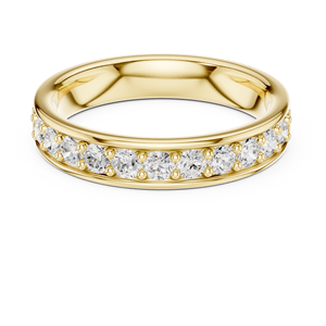 Anillos de Boda de Oro Amarillo de 14K, Clásicos y Elegantes, con Diamantes Cultivados en Laboratorio Certificados por IGI, de 2.20MM, Color VVS EF, para Uso Diario o Regalo - Product Image 1