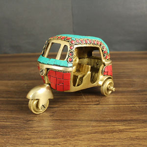 Artesanía Nirmala, Adorno de Latón Chapado en Oro, Estilo Antiguo, Decoración para el Hogar, Adorno de Mesa, Regalo de Inauguración de Casa, Rajasthan - Product Image 1