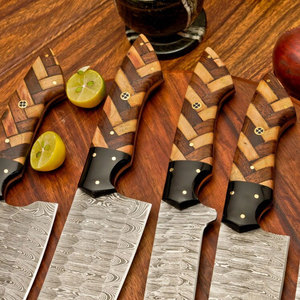 Juego de Cuchillos de Cocina de Acero de Damasco Estilo Japonés, Cuchillos de Precisión con Diseño de Mango Equilibrado - Product Image 3