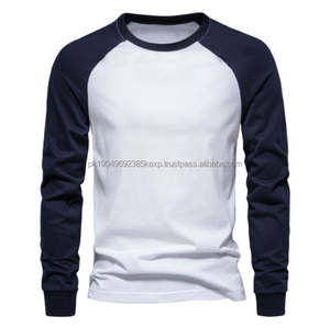 Nueva llegada, fabricante de camisetas con logo personalizado impreso, camiseta lisa de estilo urbano, 180 GSM, 100% algodón, camisetas de manga larga para hombre - Product Image 4