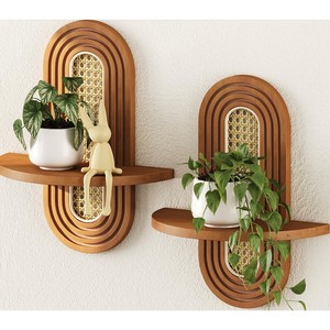 Estantes de pared de bambú y estantes flotantes OEM personalizados al por mayor |   Aqdus Saleem India - Product Image 1