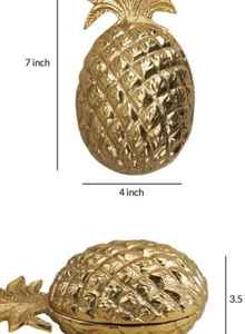 Tapa de Metal Dorada para Vela Aromática, Diseño de Piña, Decorativa, Hecha a Mano, Regalo para Pascua, Cumpleaños, Navidad, Decoración del Hogar - Product Image 2