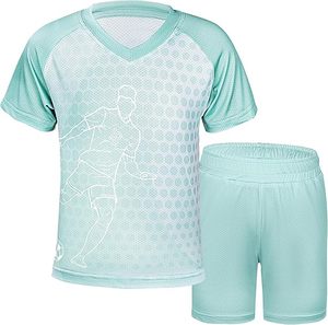 Ensemble de maillot de l'équipe nationale d'Italie Thopson International, bleu et blanc, avec short et numéro 10, en polyester à séchage rapide, vêtements de sport pour enfants - Product Image 5