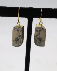Natural Agate <b>Hoop</b> Earrings with German <b>Silver</b> – Handmade Gemstone <b>Hoop</b> Jewelry for Women - Product Image 1