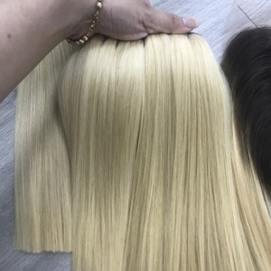 Hueso recto de calidad superior para mechones de cabello humano vietnamita Ombre Cabello Remy sedoso y suave en color crudo verde y negro - Product Image 5