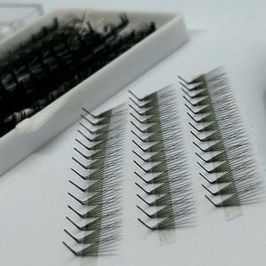 Extensions de cils pré-faites Ultra Speed Fans, en cheveux synthétiques, longueurs mixtes CC/DD/L/M, courbure noire mate, livraison rapide - Product Image 1