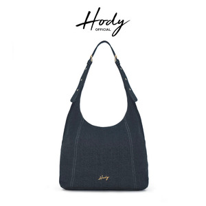 กระเป๋าสะพายไหล่ผู้หญิง Hody Denim สายเดี่ยว 60 ซม. ปิดด้วยซิป ซับในผ้าซาติน สไตล์มินิมอล ใช้ได้ทุกฤดู ใช้ได้ทุกวัน - Product Image 1