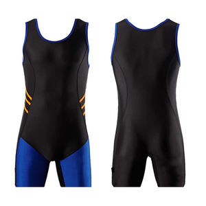 Maillot de lutte ajusté pour homme, personnalisé avec logo sublimé, séchage rapide, respirant, en polyester imprimé, sans manches, vêtement de sport - Product Image 2