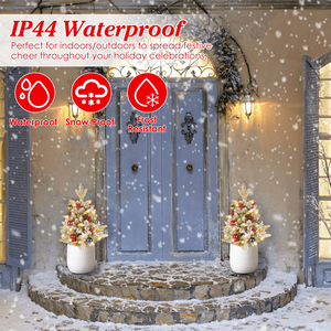 8 Lighting Modes 50 LED Lifelike Mini Tree IP44 Waterproof Battery Operated Christmas <b>Lights</b> Auto 6H/18H <b>Timer</b> - Product Image 2