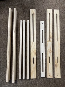 HLC Durable Industrial Design <b>Bunk</b> <b>Bed</b> Headboard with Storage Steel Support Struts Pine <b>Wood</b> & Plywood Construction Multi-Sized - Product Image 1