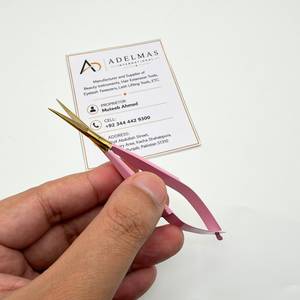 Ciseaux à ressort en acier inoxydable rose doré, haute précision, double ton, micro-ciseaux à ressort, logo personnalisé, instrument de beauté - Product Image 3