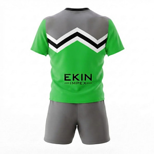 Ensemble de maillots de football personnalisés sublimés pour hommes, uniforme de football à séchage rapide avec short, logo, nom et numéro - Product Image 2
