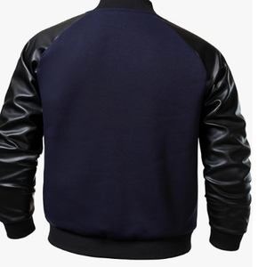 Custom Letterman Style Wool/Leather <b>Reversible</b> <b>Jacket</b> | Wholesale Embroidered Windproof Breathable Unisex <b>Jackets</b> | OEM Private - Product Image 2