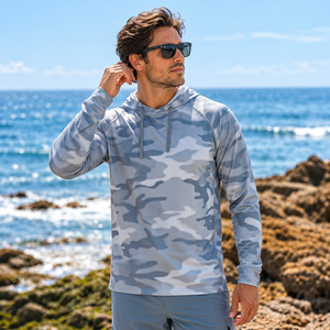 Hoodie de pêche pour homme UPF 50, vêtements de sport, articles de pêche - Product Image 6
