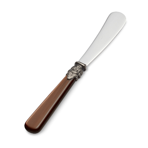 Cuchillo de postre y mantequilla de acero inoxidable Royal Designer con mango de resina marrón, ¡gran oferta! - Product Image 1