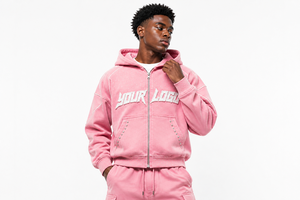 Hot Selling Custom Rhinestone Heavyweight Acid Wash Zip Hoodie Pearl Oversized Streetwear Hoodies For Men - Product Image 3