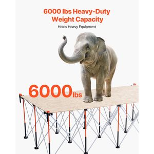 Mesa de Trabajo Plegable Portátil de 8.05 x 4.13 pies, Banco de Trabajo Plegable con Capacidad de Carga de 6000 Libras, No Requiere Ensamblaje - Product Image 2