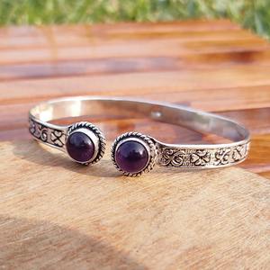 Brass Bangles with Natural Gemstones for <b>Chakra</b> Alignment Mind Body Balance and Spiritual Gifts Available for Best Price - Product Image 6