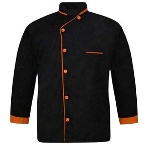 Veste de chef professionnelle pour cuisine, ventilée, légère, durable, respirante, manches longues, en polyester/coton tricoté, vêtements culinaires - Product Image 1