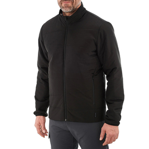 Customizable Stand Collar Patchwork Puffer <b>Jackets</b> for <b>Men</b> Winter Casual Embroidered Zipper Front - Product Image 1
