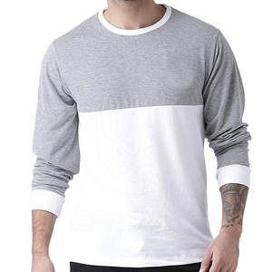 T-shirt de sport décontracté pour homme, qualité supérieure, meilleur design, uni, 100% coton, manches longues, avec logo personnalisable - Product Image 5