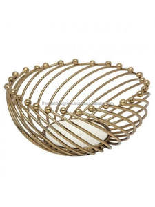 Organizador de cesta de alambre con patrón de última tendencia para Decoración de mesa, cesta de encimera niquelada de alta calidad, estante de exhibición de frutas - Product Image 3