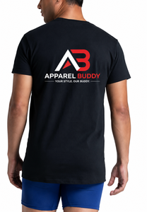 T-shirt décontracté à manches courtes 100 % coton pour homme de la marque AMY, coupe classique, broderie frontale, couleur unie, logo personnalisé, vente en gros - Product Image 4