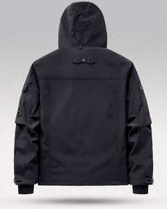 Mens Techwear <b>Jacket</b> Tactical Streetwear Windbreaker Waterproof Hooded Cyberpunk Cargo Utility Outwear Functional Urban Coat - Product Image 6