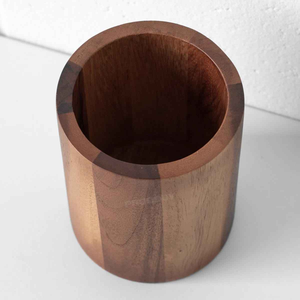 Natural Mango Wood Handmade Classic Pen & Utensil Holder for <b>Tabletop</b> Single Tier Tableware Storage natural craft - Product Image 3