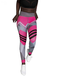 Leggings de yoga et de fitness pour femmes, taille haute, respirants, tricotés, anti-bactériens, brillants, avec motifs par sublimation, Nouveauté - Product Image 1