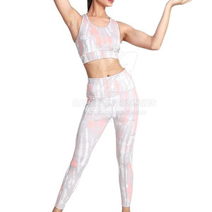 Conjunto de Yoga de Dos Piezas, Ropa Deportiva para Gimnasio, Entrenamiento, Fitness, Material Elástico Transpirable Ecológico, Control de Sudor Cómodo - Product Image 4
