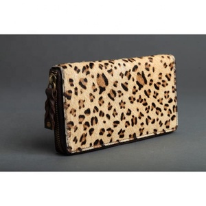 LW New Real Handmade Animal Print Fur Leather Women Clutch Stylish Stubby Color Multi Purse ATM Card Holder Trendy <b>Wallets</b> - Product Image 3