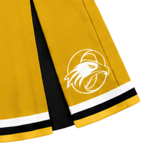 Jupe plissée jaune doré pour femmes et filles, idéale pour la danse, les équipes sportives, les performances, l'entraînement et les compétitions. - Product Image 6