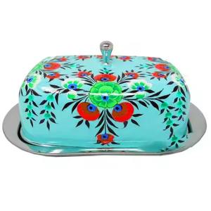 Porte-beurre en métal avec couvercle pour la table, idéal pour le comptoir de cuisine et le petit-déjeuner - Product Image 2