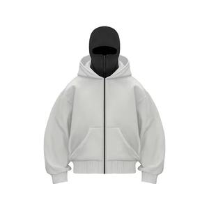 Sudadera con Capucha Balaclava Extra Grande de Forro Polar 100% Algodón Grueso y Pesado, de Secado Rápido y Transpirable, Tejido de 300g, Personalizable, ¡Venta Caliente! - Product Image 3