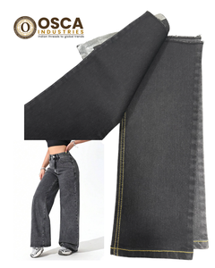 Tela vaquera selvedge de 12.5 oz de alta densidad, ligeramente elástica, resistente al encogimiento, de alta calidad, azul oscuro, tejido de sarga para jeans. - Product Image 1