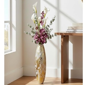 Modern Simple Hammered Finish Copper <b>Floor</b> Vase <b>Matte</b> Vintage Style Tabletop Living Room Dried Flower Arrangement Eco-Friendly - Product Image 4