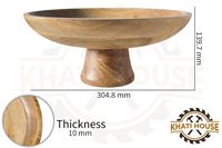 Fruteira de Madeira com Suporte Estilo Rústico para Mesa de Cozinha Cesto de Armazenamento de Frutas Design em Madeira Natural