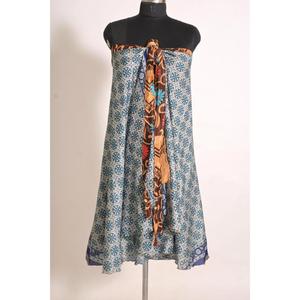 Women's Vintage Floral Printed Silk Maxi <b>Wrap</b> Skirt Handmade Bohemian - Product Image 4