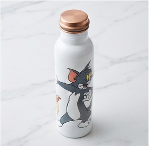 Tom and Jerry Cartoon <b>Stainless</b> <b>Steel</b> <b>Water</b> <b>Bottle</b> with Copper Lid Bullet Shape Metal Tumbler - Product Image 1
