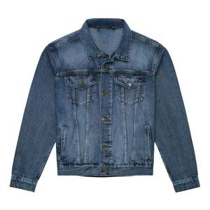Veste en jean noire slim fit pour homme, décontractée, en coton délavé, col rabattu, manches classiques, pour l'automne, prix raisonnable, OEM - Product Image 6