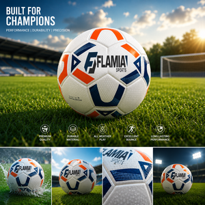 Balón de Fútbol Flamia Sports Talla 5, Impresión Serigráfica, Duradero, Alta Retención de Aire, Cámara de Butilo, Estilo con Logotipo, Para Todo Clima - Product Image 4