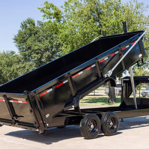 Remorque benne basculante hydraulique ultra-basse profil 7 x 14, capacité 7 tonnes, 4 côtés hauts, faible hauteur de pont, haute sécurité, pour le transport de produits agricoles en vrac - Product Image 1