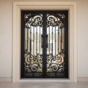 Descubra Elegantes Puertas Metálicas Personalizadas y Hermosas Puertas de Hierro Forjado: Puertas de Acero Premium Diseñadas para Elevar la Decoración de su Hogar - Product Image 1