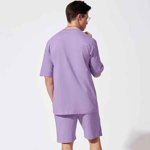 Ensemble de sport pour hommes, t-shirt et short, vêtements de sport décontractés, deux pièces, vêtements de sport pour la salle de sport, vente en gros - Product Image 2