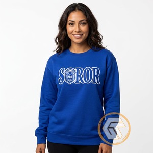 เสื้อสเวตเชิ้ตผ้าฝ้ายปักลายตามสั่ง GREEK TREASURES สำหรับสตรีชมรม Zeta Phi Beta รุ่น Winter  แบบย้อมสีทั้งตัว ขายส่ง - Product Image 3